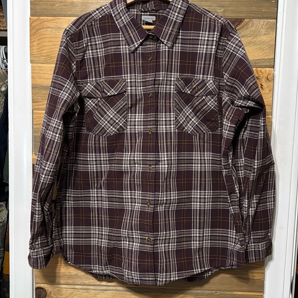 Carhartt Tops - Carhartt‎ Ladies Button Down Plaid Long Sleeve Plus Size Shirt XXL